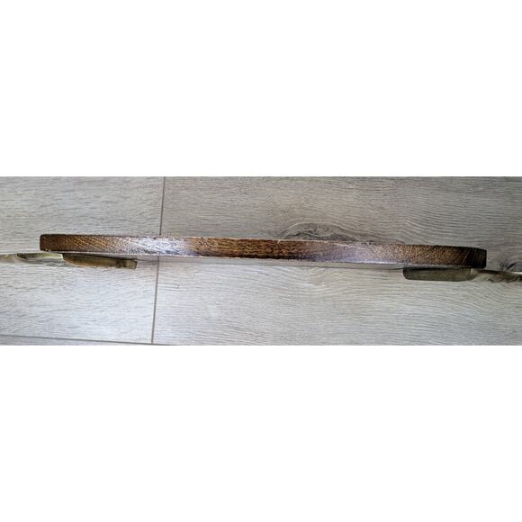 VTG Rosenthal Netter Serving Charcuterie Sushi Board Brass Teak Wood Fish Shaped - Picture 10 of 11